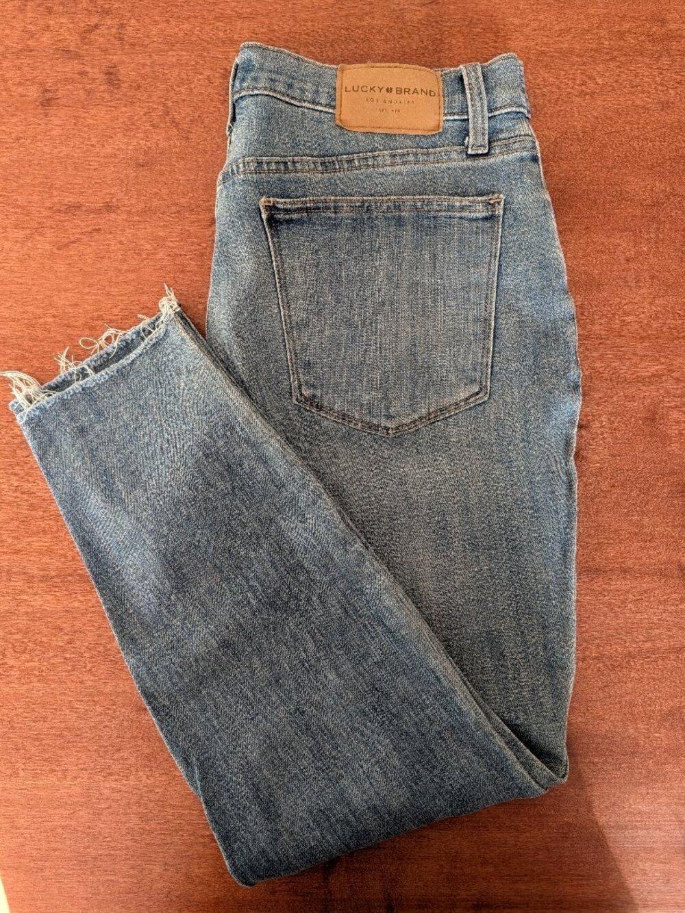 Lucky Brand Jeans High Rise Skinny Bridgette Ankle Frayed Women's Size 14